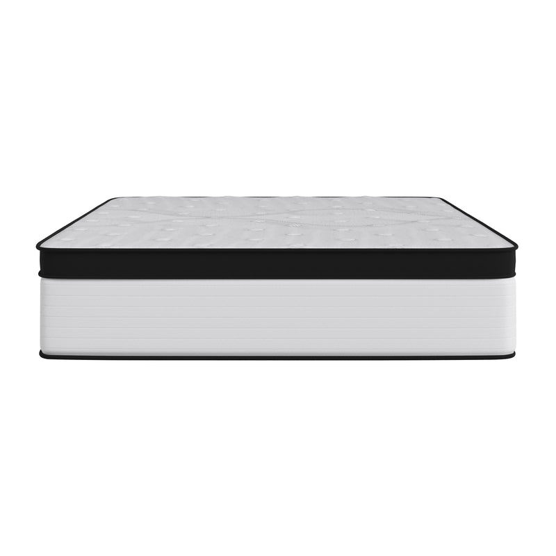 Oriana 12" CertiPUR-US Certified Hybrid Pocket Spring Mattress in a Box with an Extra Firm Feel for Durable Support