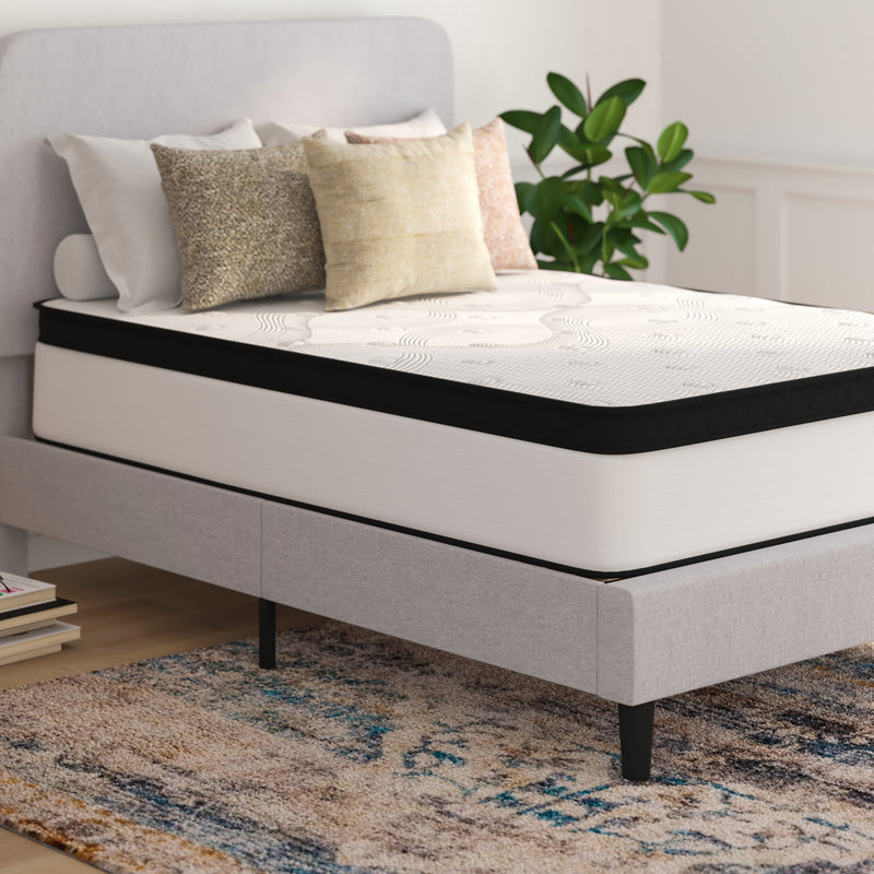 Oriana 12" CertiPUR-US Certified Hybrid Pocket Spring Mattress in a Box with an Extra Firm Feel for Durable Support