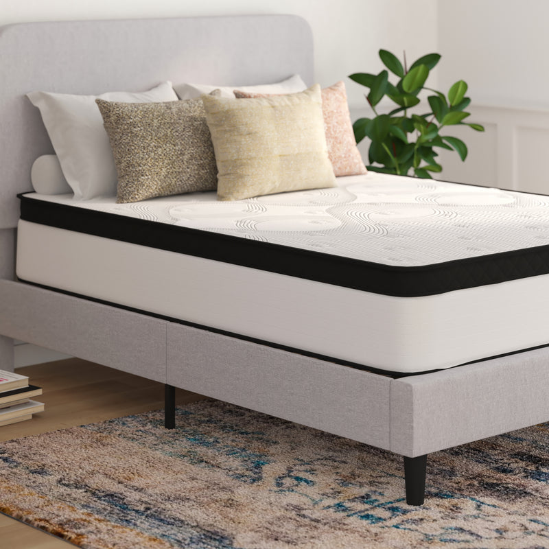 Oriana 12" CertiPUR-US Certified Hybrid Pocket Spring Mattress in a Box with an Extra Firm Feel for Durable Support