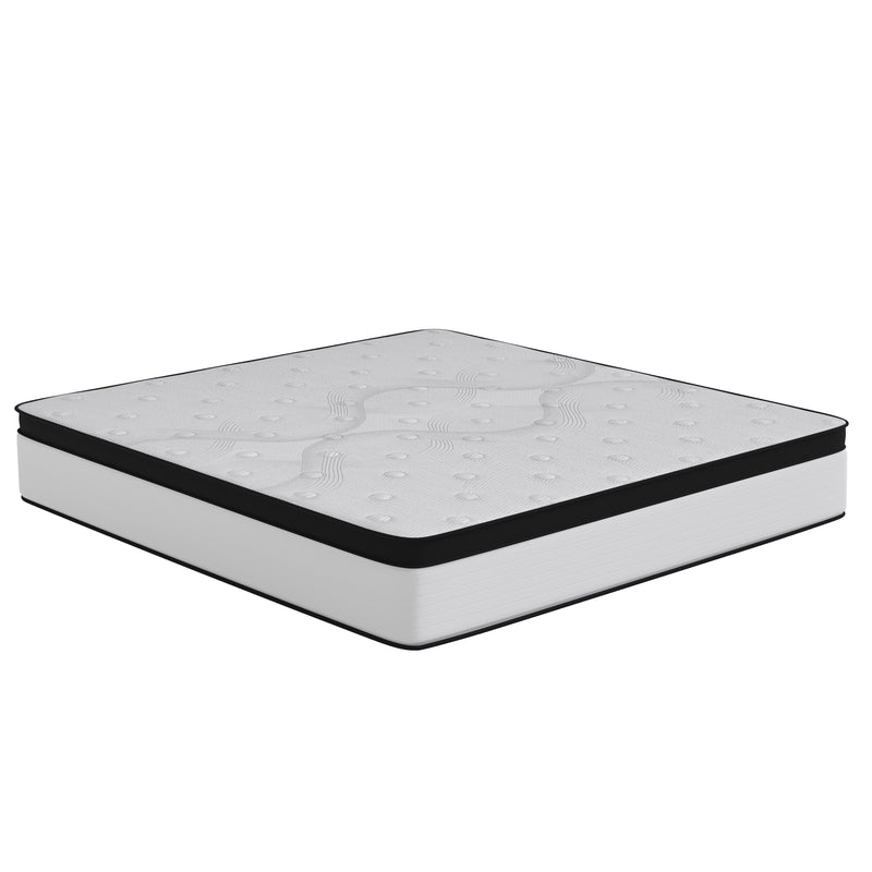 Oriana 12" CertiPUR-US Certified Hybrid Pocket Spring Mattress in a Box with an Extra Firm Feel for Durable Support