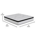 Oriana 12" CertiPUR-US Certified Hybrid Pocket Spring Mattress in a Box with an Extra Firm Feel for Durable Support