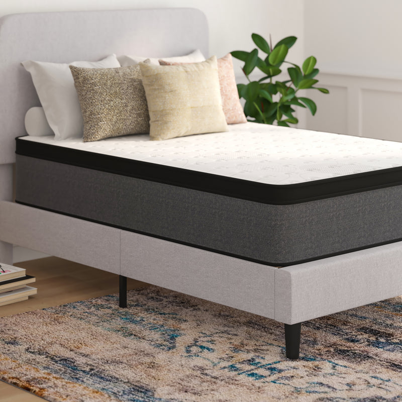 Oriana 13" CertiPUR-US Certified Euro Top Hybrid Pocket Spring Mattress in a Box for Supportive Pressure Relief