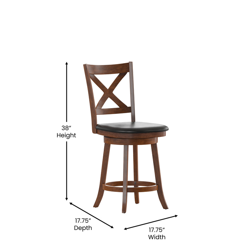 Francis Classic Wooden Swivel Counter Stool