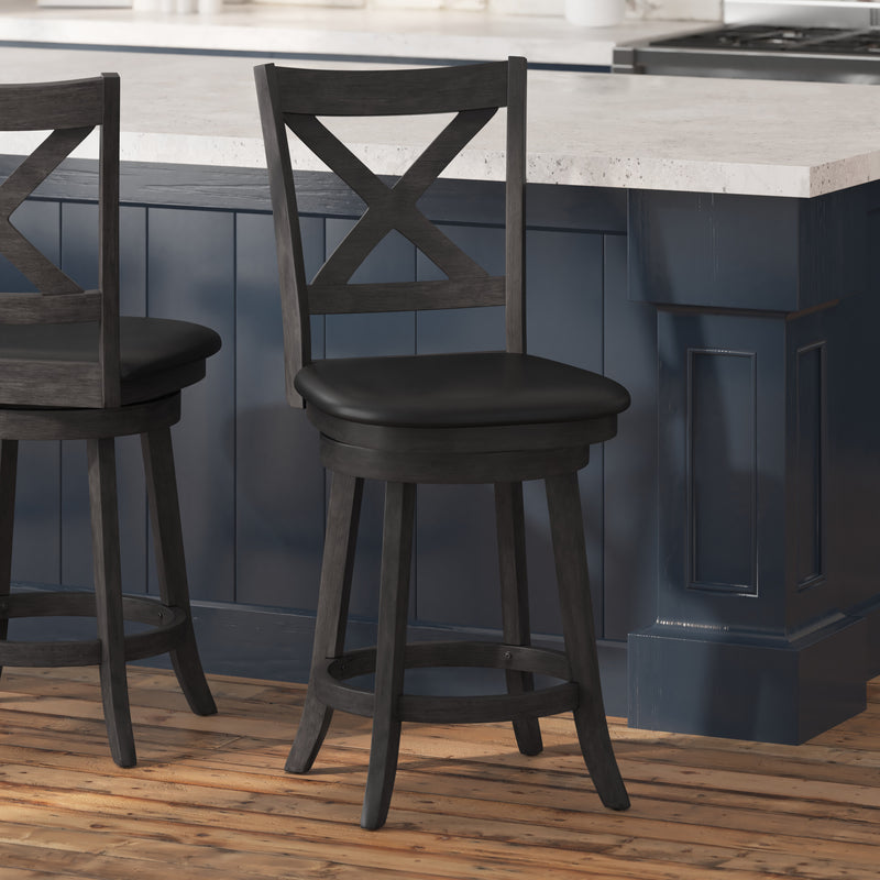 Francis Classic Wooden Swivel Counter Stool