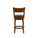 Enola Bow Frame Wooden Open Back Swivel Counter Stool with Upholstered Seat