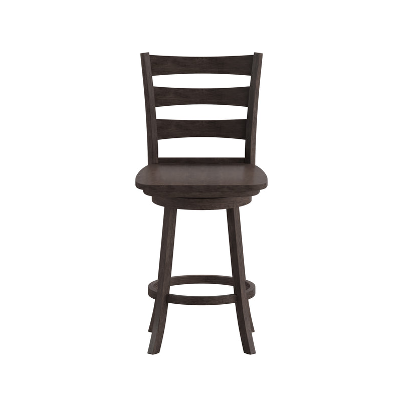 Laurel Wooden Swivel Ladderback Counter Stool