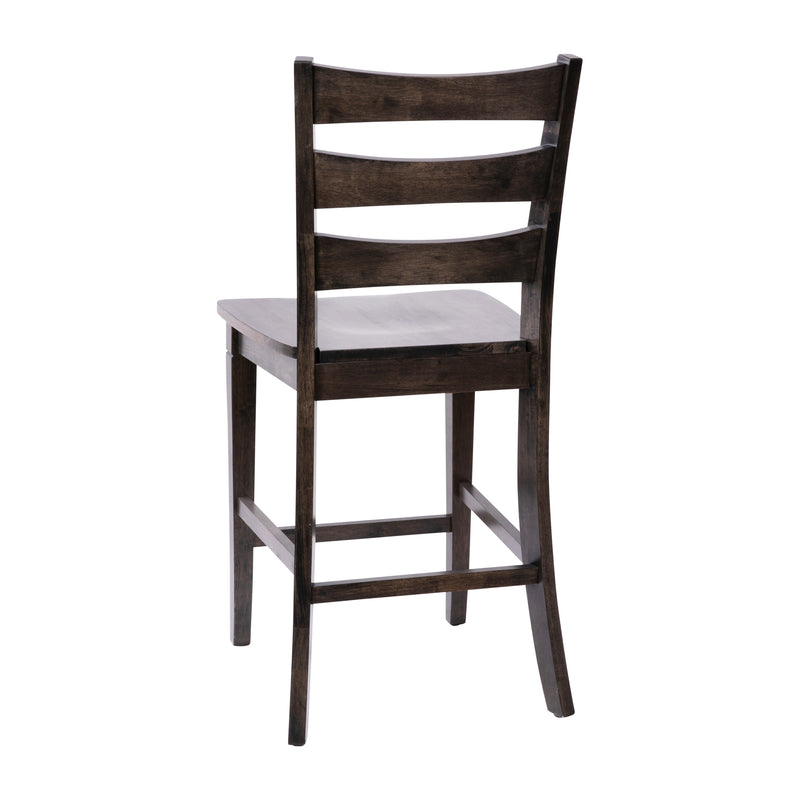 Laurel Set of 2 Wooden Ladderback Counter Stools