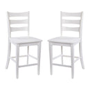 Laurel Set of 2 Wooden Ladderback Counter Stools