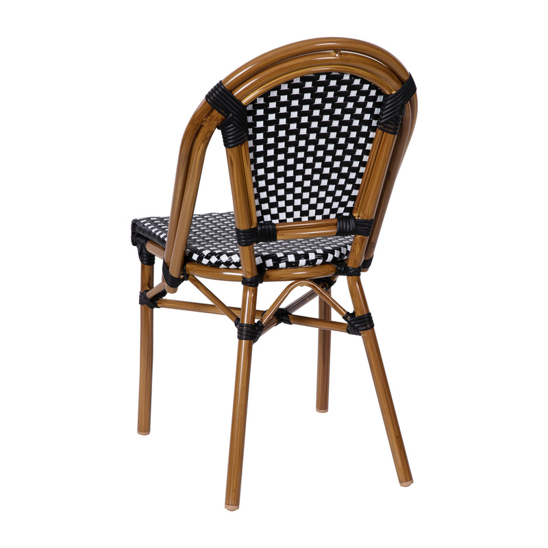 Nadia Indoor/Outdoor Stackable French Bistro Chairs, Set of 2