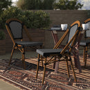 Nadia Indoor/Outdoor Stackable French Bistro Chairs, Set of 2