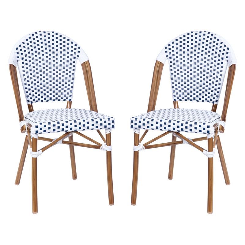 Neave Indoor/Outdoor Stackable French Bistro Chairs, Set of 2