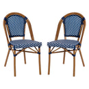 Nadia Indoor/Outdoor Stackable French Bistro Chairs, Set of 2