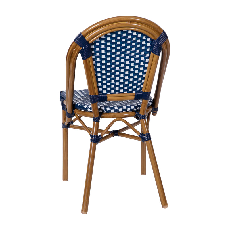 Nadia Indoor/Outdoor Stackable French Bistro Chairs, Set of 2