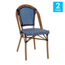 Nadia Indoor/Outdoor Stackable French Bistro Chairs, Set of 2