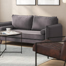 Avalon Faux Linen Upholstered Mid-Century Modern Sofa with Solid Wood Legs
