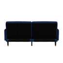 Ansley Premium Upholstered Split Back Sofa Futon with Solid Wooden Legs