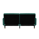 Ansley Premium Upholstered Split Back Sofa Futon with Solid Wooden Legs