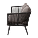 Tamara All-Weather 4-Piece Woven Conversation Set with Zippered Removable Cushions & Metal Coffee Table