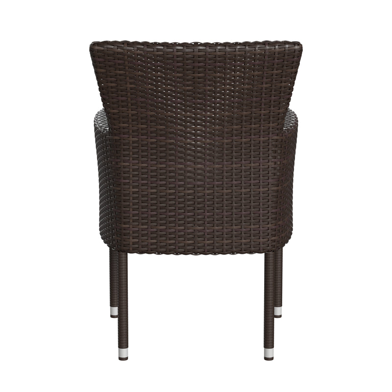 Maxim Modern Wicker Patio Armchairs, Set of 2