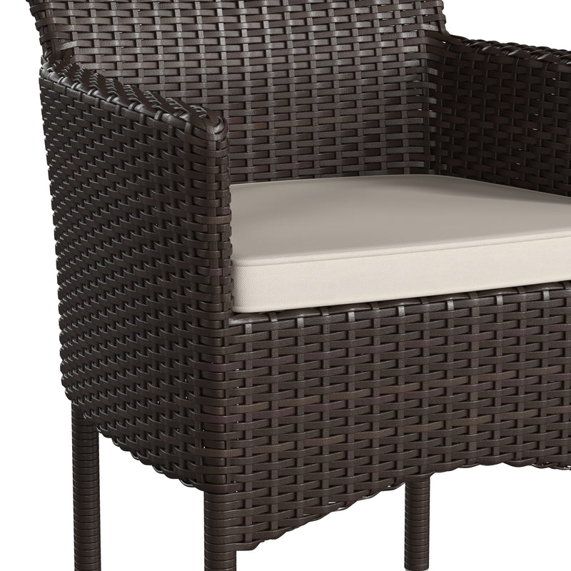 Maxim Modern Wicker Patio Armchairs, Set of 2