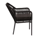 Kyla Set of 2 Aluminum Framed Stackable All-Weather Woven Club Chairs with Rounded Arms & Zippered Seat Cushions