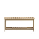 Charlestown All-Weather Poly Resin Wood Two Tiered Adirondack Slatted Coffee Conversation Table