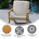 Charlestown All-Weather Poly Resin Wood Adirondack Style Deep Seat Patio Club Chair with Cushions