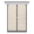 Adaire Fabric Upholstered Platform Bed Frame with Rounded Headboard in Light Gray