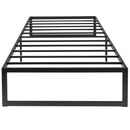 Branden 14" Minimalist Steel Platform Bed Frame with Slatted Supports