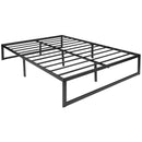 Branden 14" Minimalist Steel Platform Bed Frame with Slatted Supports