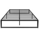 Branden 14" Minimalist Steel Platform Bed Frame with Slatted Supports