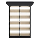 Adaire Fabric Upholstered Platform Bed Frame with Rounded Headboard in Charocal