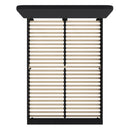 Adaire Fabric Upholstered Platform Bed Frame with Rounded Headboard in Charocal