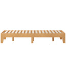 Amalia Solid Wooden Platform Bed with Wooden Support Slats in a Natural Pine Finish