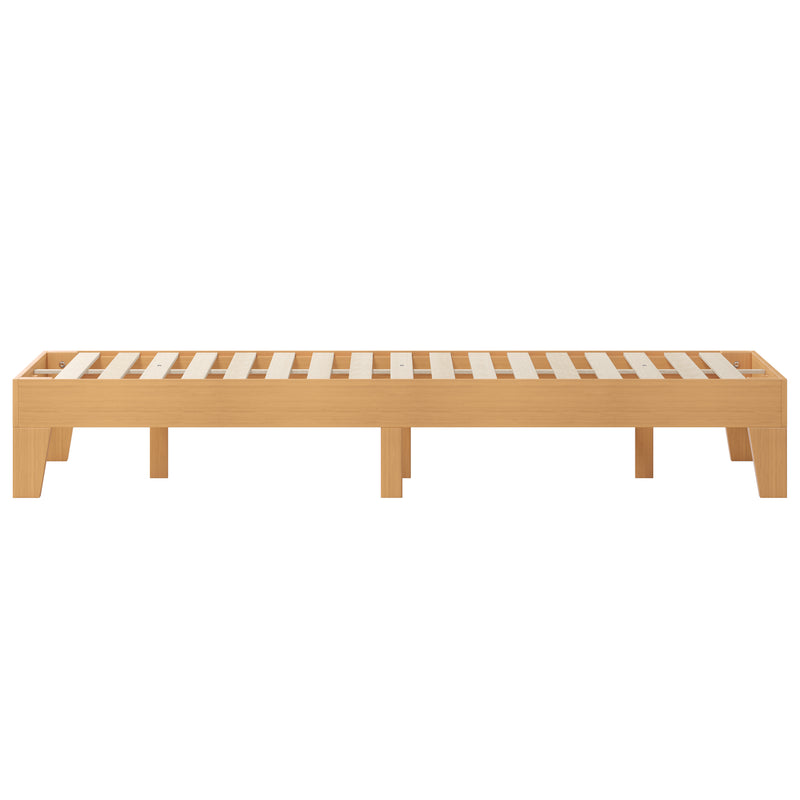 Amalia Solid Wooden Platform Bed with Wooden Support Slats in a Natural Pine Finish