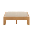 Amalia Solid Wooden Platform Bed with Wooden Support Slats in a Natural Pine Finish