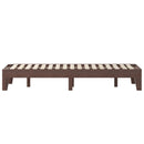 Amalia Solid Wooden Platform Bed with Wooden Support Slats in a Walnut Finish