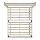 Kellan Beige Faux Linen Upholstered Platform Bed with Channel Stitched Wingback Headboard and Slatted Mattress Foundation