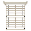 Kellan Beige Faux Linen Upholstered Platform Bed with Channel Stitched Wingback Headboard and Slatted Mattress Foundation