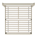 Kellan Beige Faux Linen Upholstered Platform Bed with Channel Stitched Wingback Headboard and Slatted Mattress Foundation