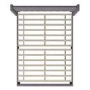 Soren Gray Velvet Upholstered Platform Bed Frame with Wingback Headboard and Slatted Mattress Foundation