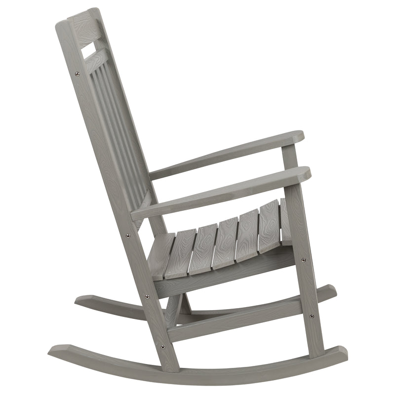 Set of 2 Winston All-Weather Poly Resin Rocking Chairs with Accent Side Table