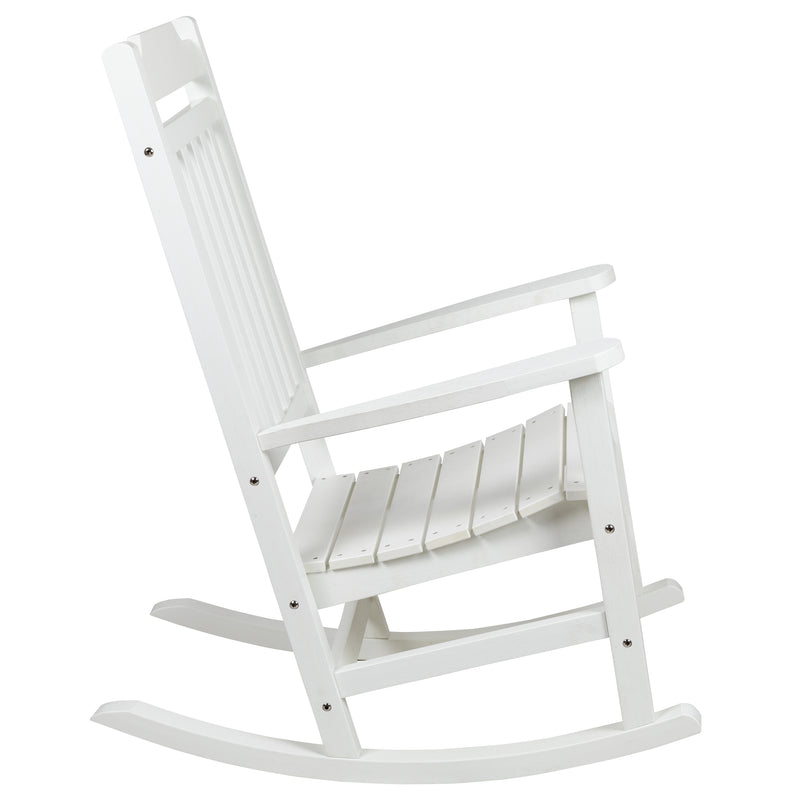 Set of 2 Winston All-Weather Poly Resin Rocking Chairs with Accent Side Table