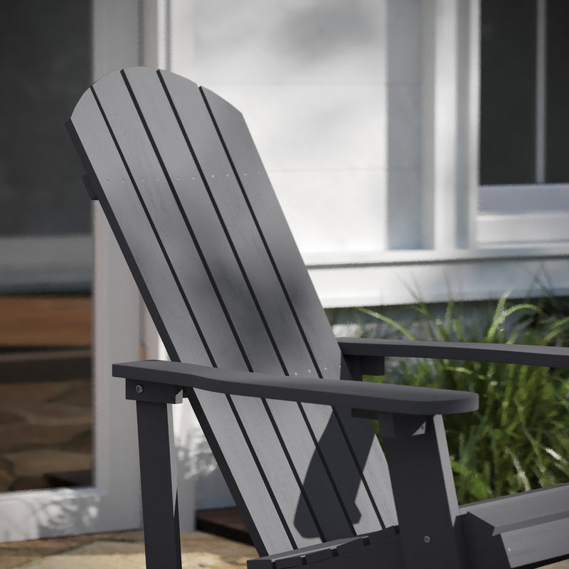 Savannah All-Weather Poly Resin Wood Adirondack Rocking Chair with Rust Resistant Stainless Steel Hardware