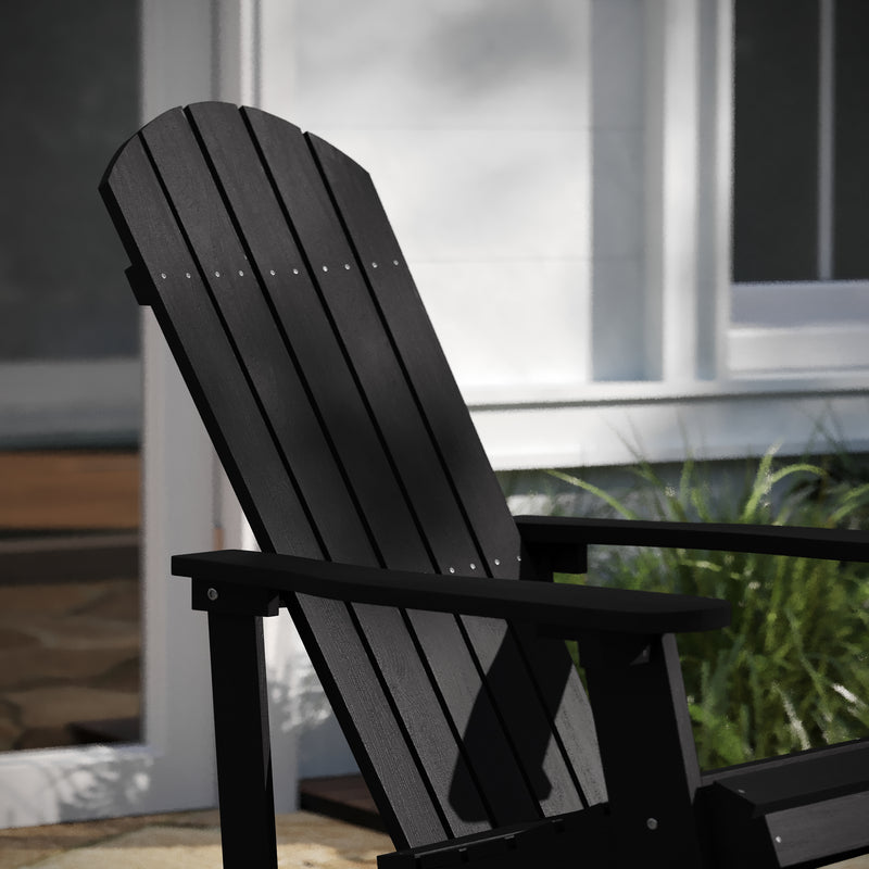 Savannah All-Weather Poly Resin Wood Adirondack Rocking Chair with Rust Resistant Stainless Steel Hardware