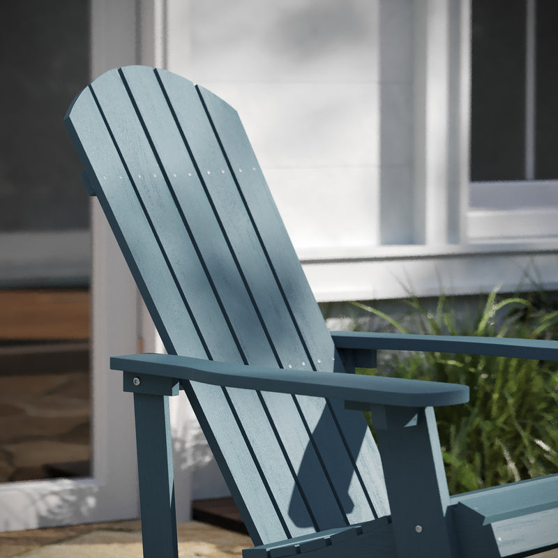 Savannah All-Weather Poly Resin Wood Adirondack Rocking Chair with Rust Resistant Stainless Steel Hardware