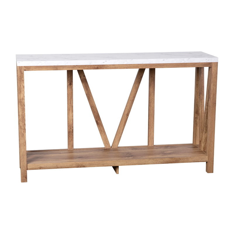 Cari 2-Tier Farmhouse Console Accent Table