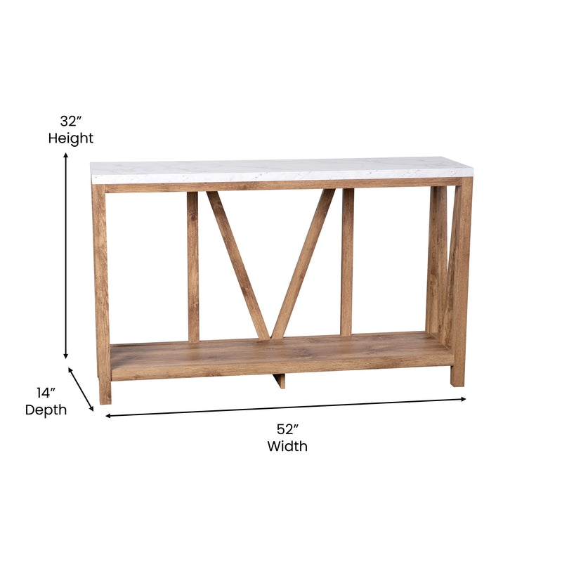 Cari 2-Tier Farmhouse Console Accent Table