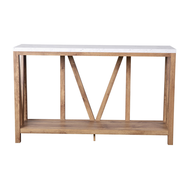 Cari 2-Tier Farmhouse Console Accent Table