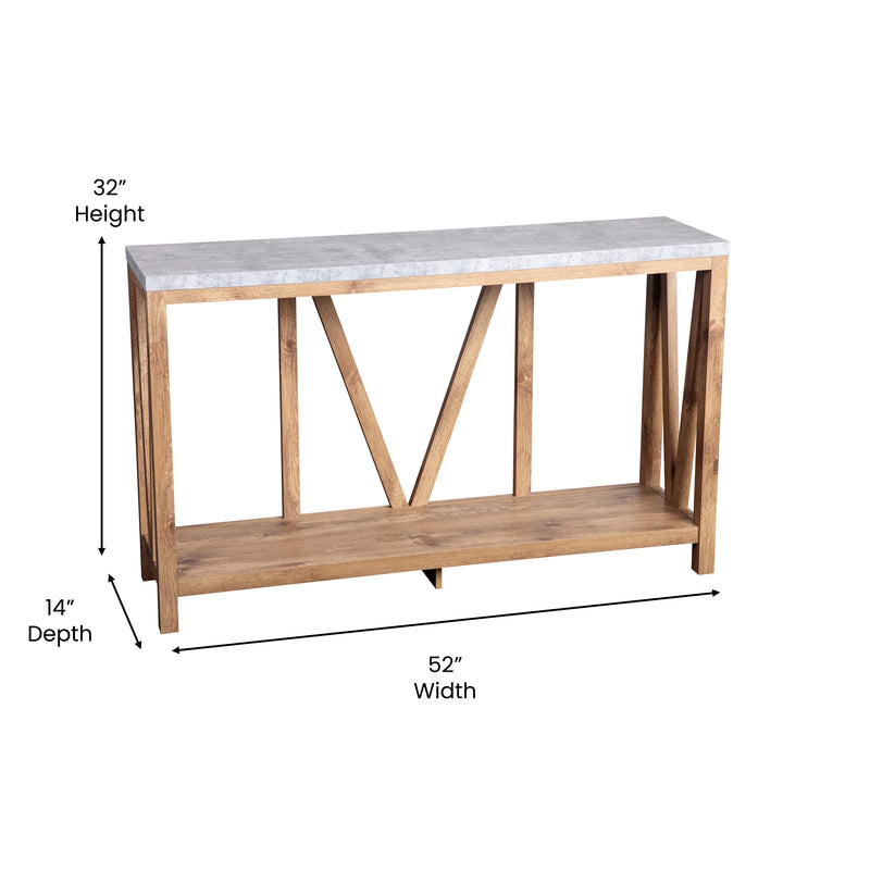 Cari 2-Tier Farmhouse Console Accent Table